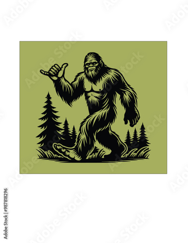 Sasquatch or Bigfoot for printing