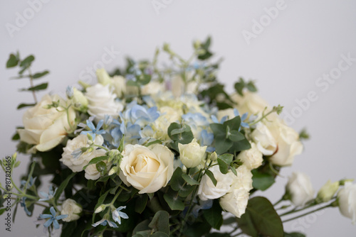bouquet of white roses