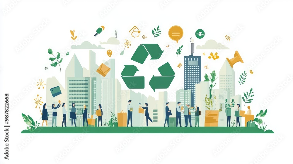 Eco-Friendly Urban Environment with Recycling and Sustainable Practices Eco-Friendly Urban Environment with Recycling and Sustainable Practices
