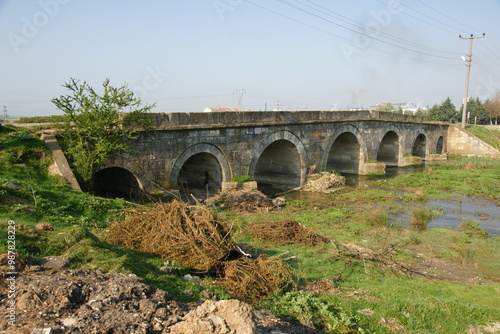 Buyukkaristiran Bridge, located in Luleburgaz, Turkey, was built by the Ottomans in the 16th century.
 photo