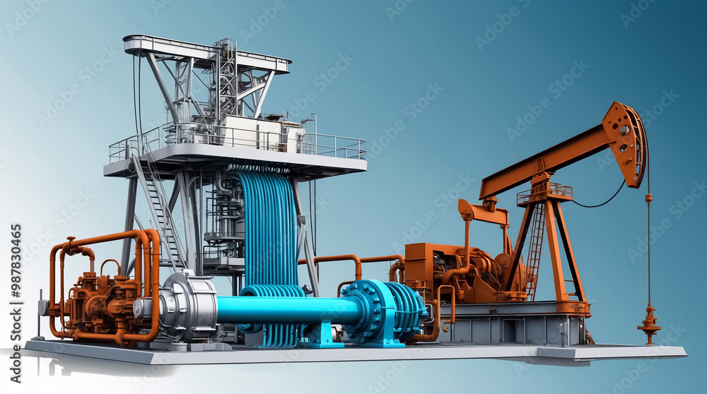 custom made wallpaper toronto digitaloil rig, pumping unit and drilling equipment