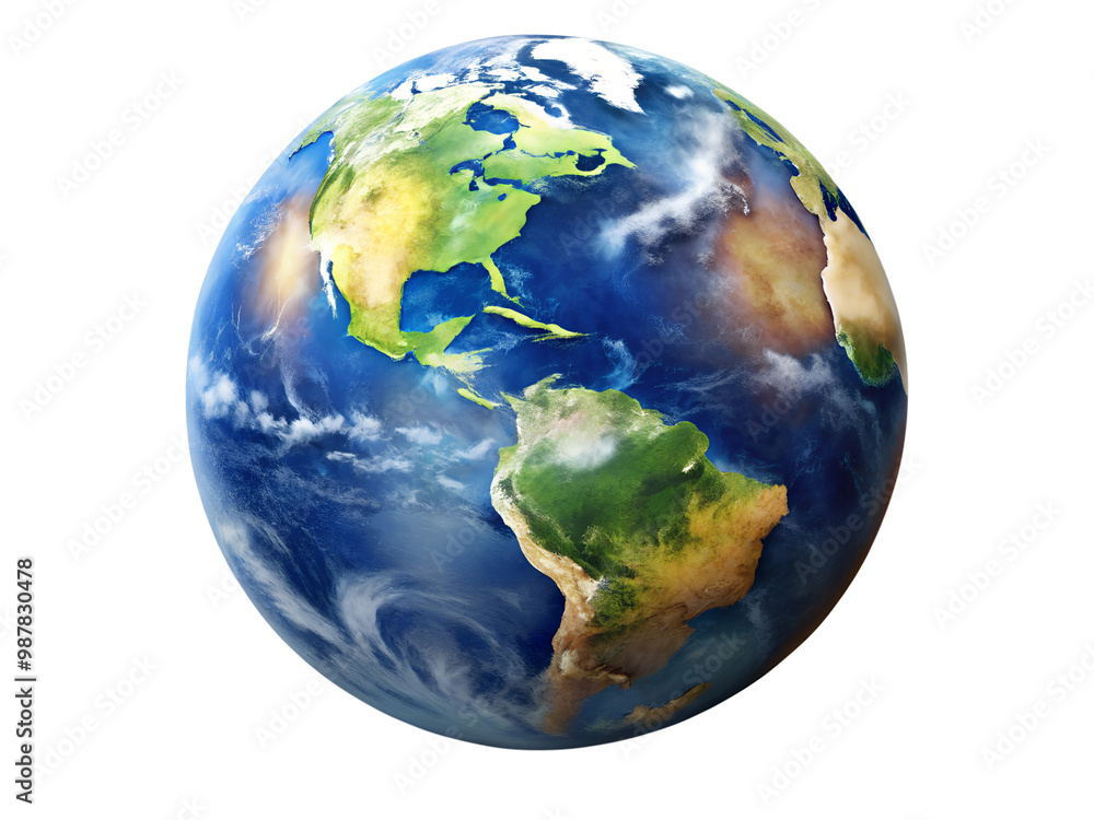 Fototapeta premium earth globe illustration on transparent background