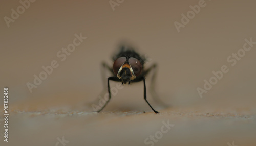 House fly macro photography detailed photo