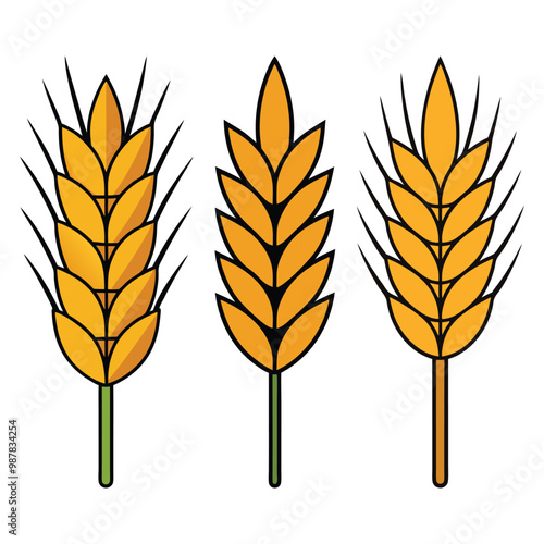 Agriculture wheat Logo Template vector icon design