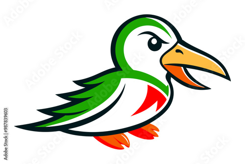 Albatross head mascot logo design vector illustration