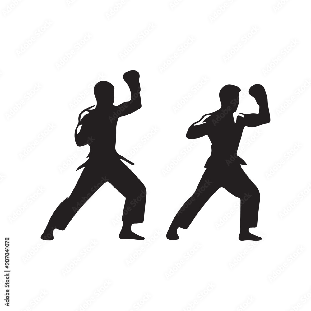 Creative Set Of Illustration Boxing Logo Design Creative Set Of Illustration Boxing Logo Design