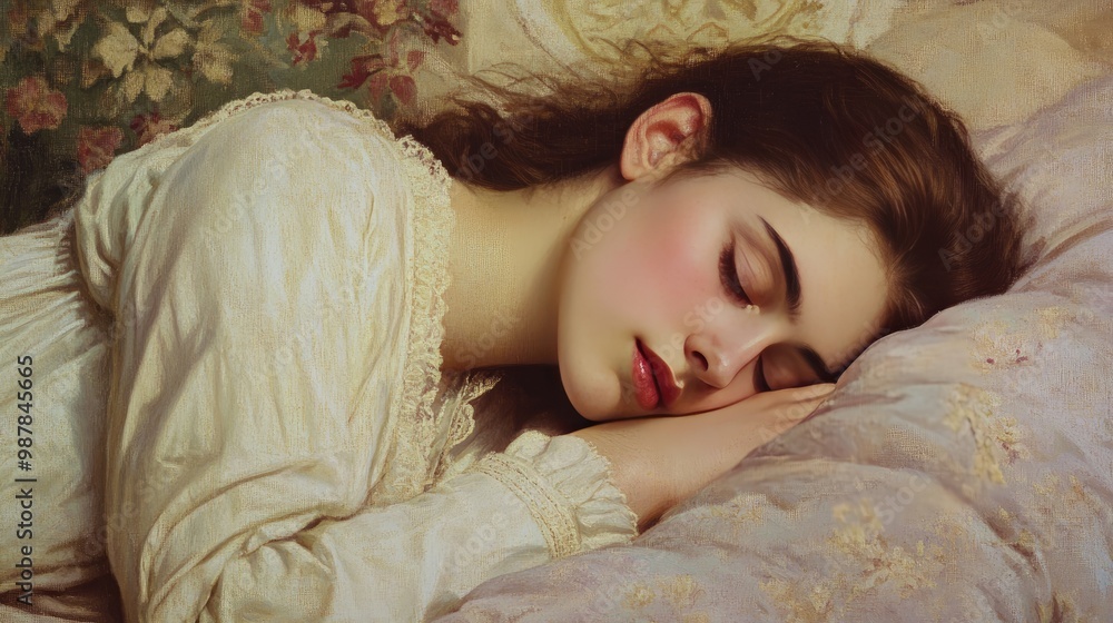 Young Woman Sleeping. Young Woman Sleeping.