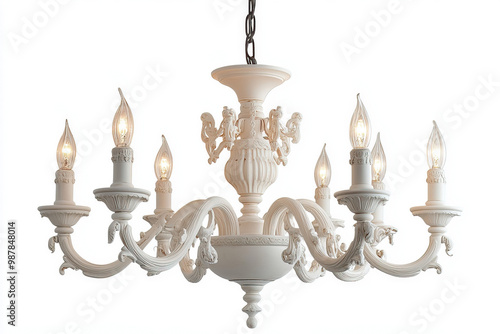 Chandelier On A White Backg...
