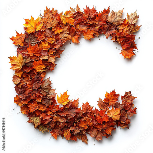 Fall Leaves Isolated Corner