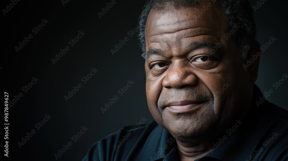 A Black man appears contemplative, reflecting on the significance of Christmas joy A Black man appears contemplative, reflecting on the significance of Christmas joy