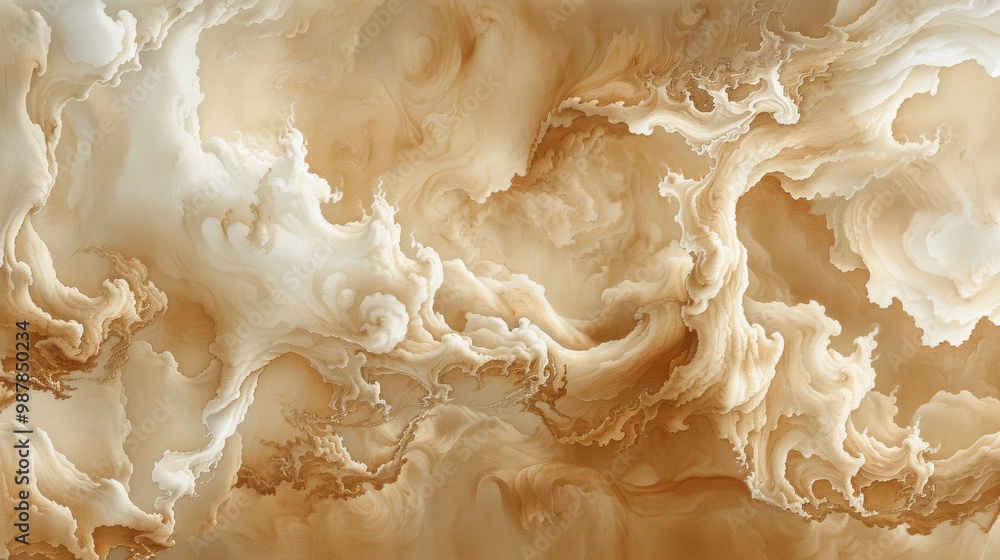 abstract marbled texture in warm beige and cream tones, swirling clouds or waves. fluid, organic patterns evoke natural beauty and elegance, for backgrounds, textiles, interior design concepts abstract marbled texture in warm beige and cream tones, swirling clouds or waves. fluid, organic patterns evoke natural beauty and elegance, for backgrounds, textiles, interior design concepts