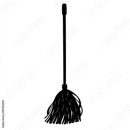 Mop Silhouette, Illustratio...