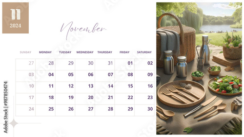 November 2024. Resolution, strategy, solution, goal, business and holidays. Date - month November 2024. Page of annual monthly calendar - November 2024	