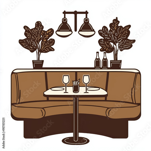Reservation Restaurant Isol...