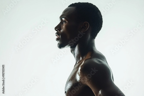 Runner On A White Background