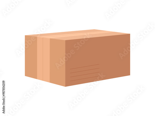 A plain cardboard box for shipping and storage, suitable for various items and sizes