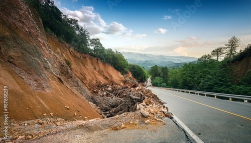  landslide and road damage 