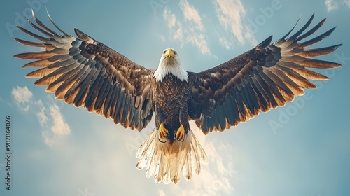 Majestic Bald Eagle in Hyper-Realistic Style