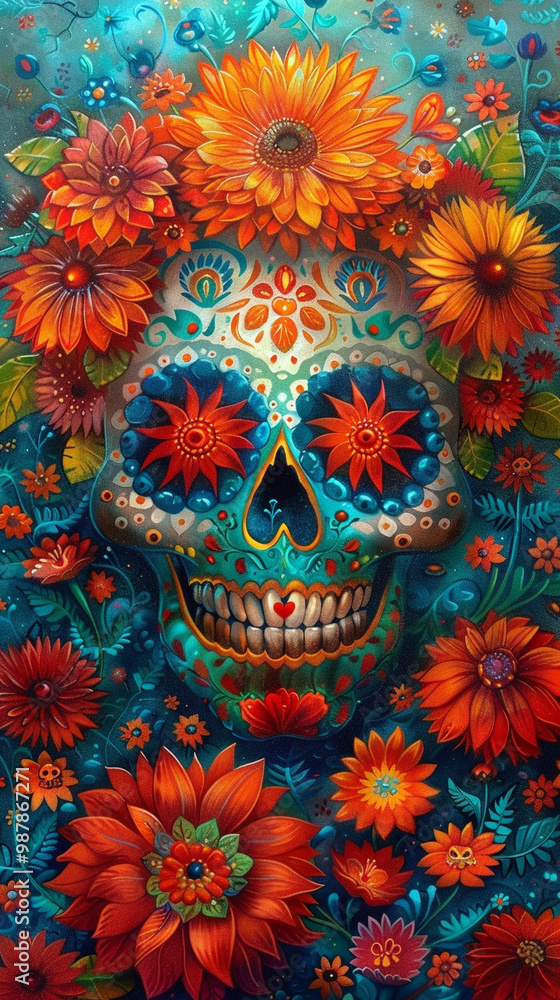 Festive Dia De Muertos background banner, celebration day of the dead Festive Dia De Muertos background banner, celebration day of the dead