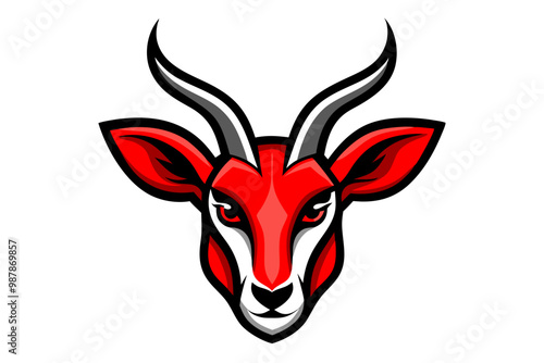 Antelope head mascot design vector illustration photo