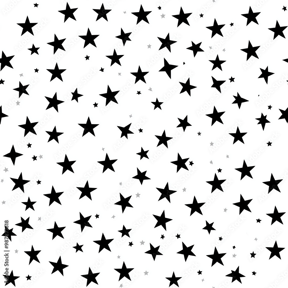 Black and white star simple seamless pattern Black and white star simple seamless pattern
