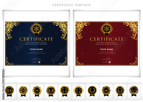 賞状１８１（横）certificate　award　表彰状　celebration