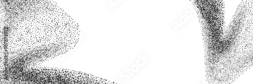Set of  a black dots with a sandy texture. An abstract, grainy background featuring a noisy gradient pattern.