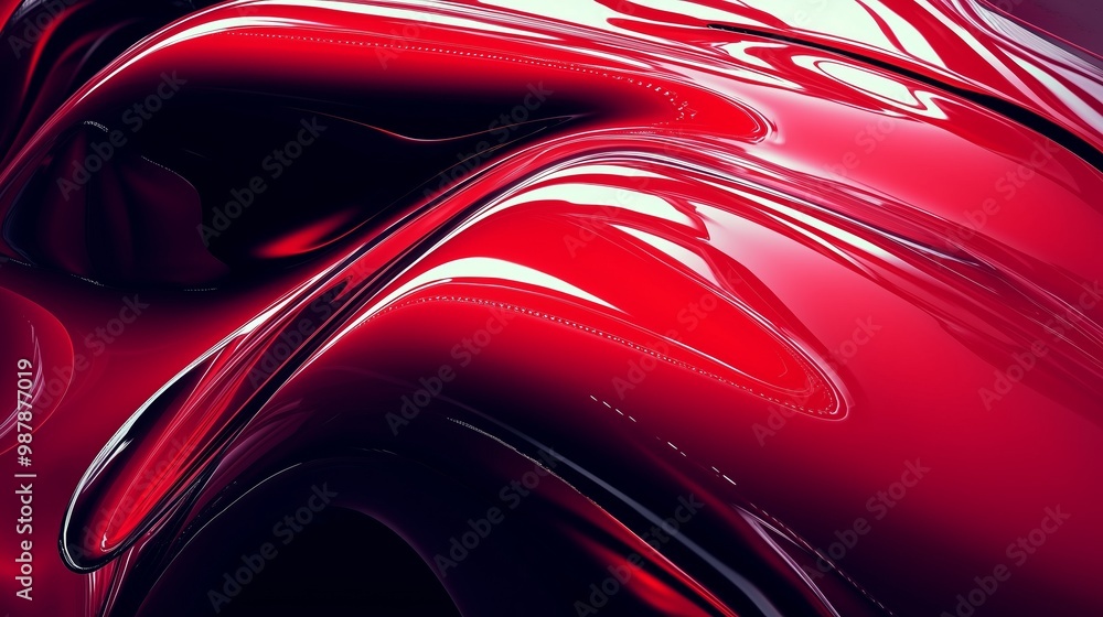 Red and black abstract background with shiny, glossy lines. Red and black abstract background with shiny, glossy lines.
