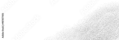 Set of  a black dots with a sandy texture. An abstract, grainy background featuring a noisy gradient pattern.