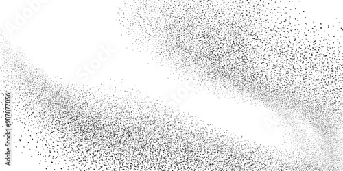Set of  a black dots with a sandy texture. An abstract, grainy background featuring a noisy gradient pattern.