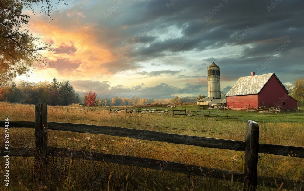 Fototapeta premium Farm beautiful stock photo