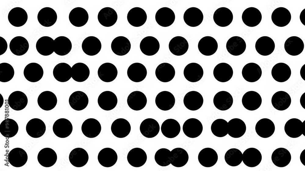 same size black dots arranged in rows on the left side of an empty white background same size black dots arranged in rows on the left side of an empty white background