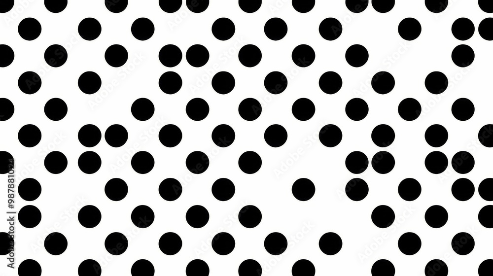 same size black dots arranged in rows on the left side of an empty white background same size black dots arranged in rows on the left side of an empty white background
