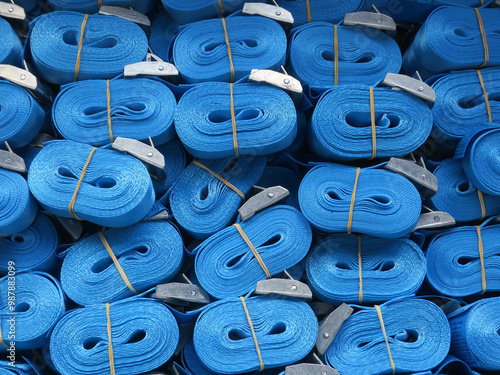 collection of blue lashsing straps photo