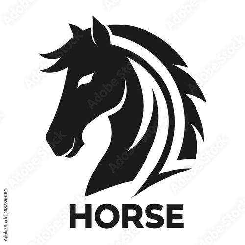 Horse Head Logo Vector Art.