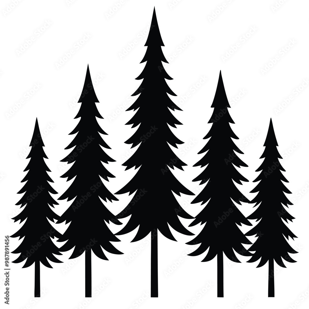 a black and white silhouette of a tree. The tree is tall and slender with a thick trunk and multiple branches. The branches are covered in small leaves, a black and white silhouette of a tree. The tree is tall and slender with a thick trunk and multiple branches. The branches are covered in small leaves,