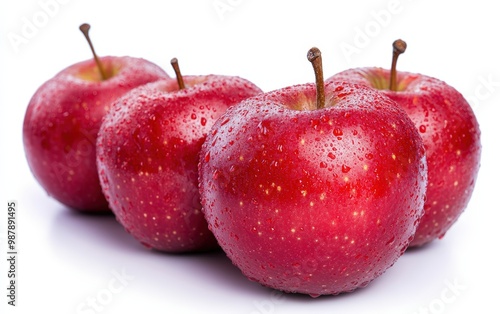 Red isolated apple stock photo on white background  photo