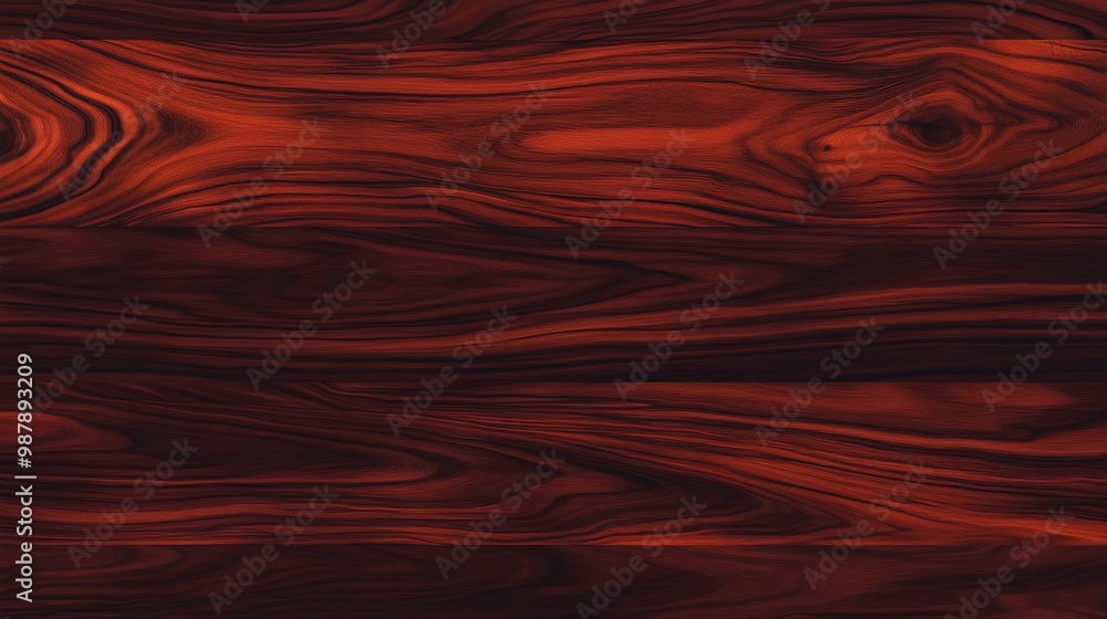 Fototapeta premium Close up of a wooden surface with a grainy texture. The wood appears to be aged and has a reddish hue. Concept of warmth and coziness