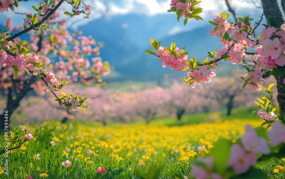 Spring flowers. Spring trees in blossom Spring flowers. Spring trees in blossom