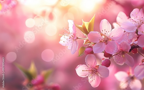 Spring flowers. Spring trees in blossom