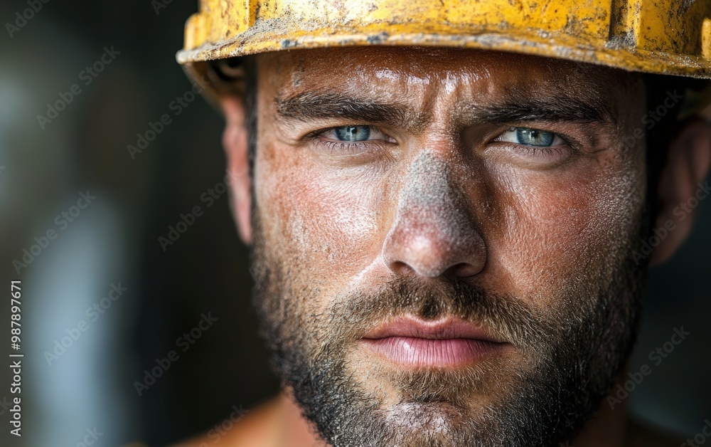 Worker. Construction. People on work. Construction's face Worker. Construction. People on work. Construction's face