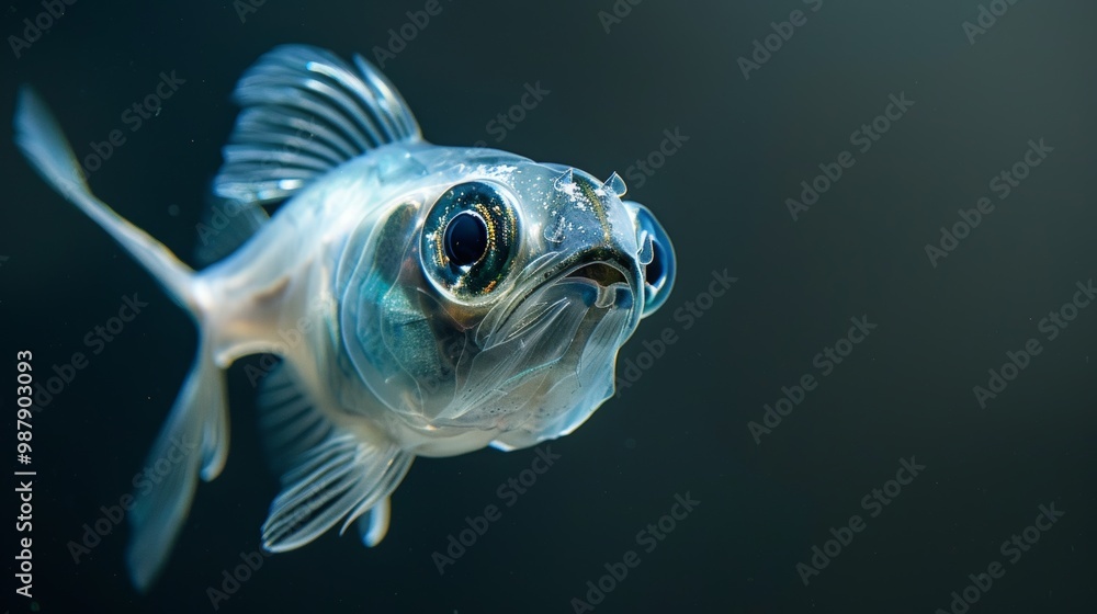 Fototapeta premium Captivating Underwater Creature with Striking Blue Hues