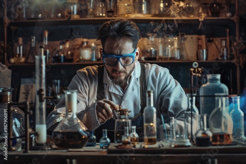 Chemist Conducting Experiments in the Laboratory