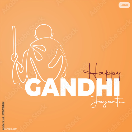 Mahatma gandhi jayanti. national holiday in India. sketch, drawing, poster, banner template. 2 october gandhi jayanti