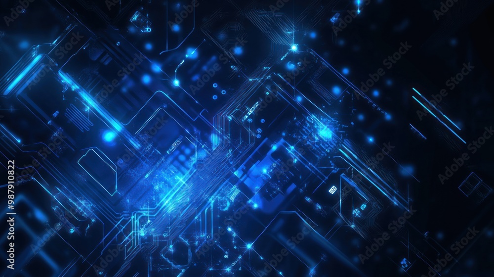 Abstract technology background with various technology elements Abstract technology background with various technology elements