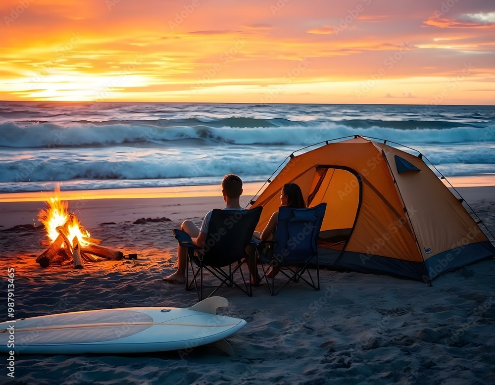 Enchanting Camping Adventures in Nature , Ai Genrative