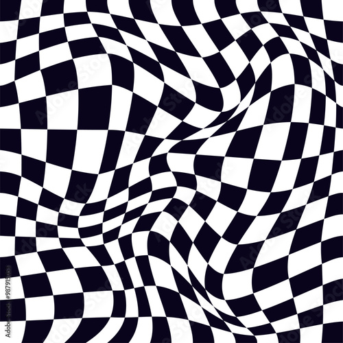 Psychedelic checkerboard pattern