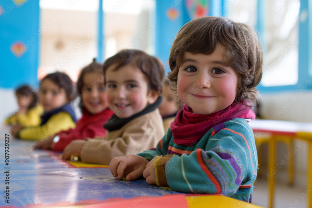 Photography of children portrait from Afghanistan in a preschool or kindergarten class. Photography of children portrait from Afghanistan in a preschool or kindergarten class.