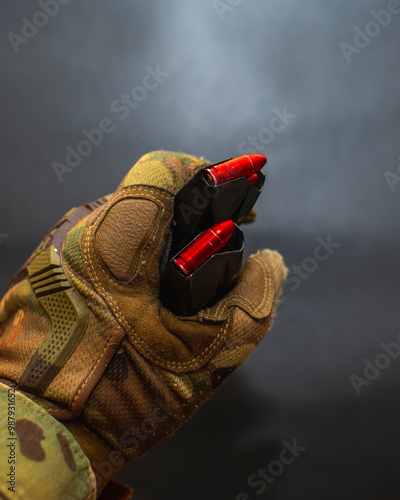 holding pistol clips