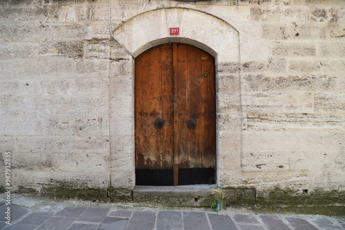 Photography historical doors, wooden doors, istanbul streets